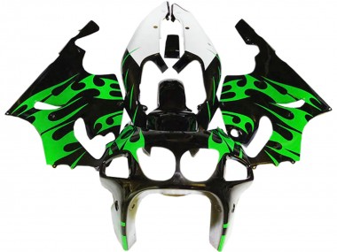 Carenagens Moto Kawasaki ZX7R 1996-2003 - Verde Preto Brilhante Branco