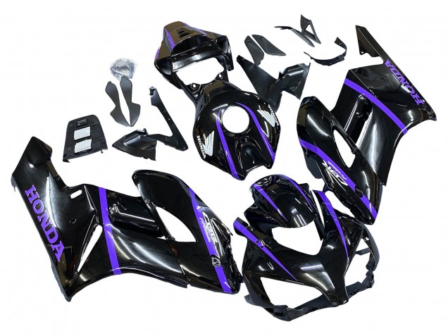Carenagens Moto Honda CBR1000RR 2004-2005 - Preto Brilhante Roxo Listra