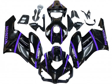 Carenagens Moto Honda CBR1000RR 2004-2005 - Preto Brilhante Roxo Listra