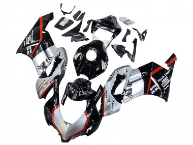 Carenagens Moto Honda CBR1000RR 2004-2005 - Prata Preto Brilhante Vermelho Listra