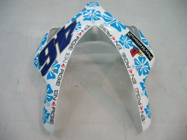 Carenagens Moto Honda CBR1000RR 2004-2005 - Branco Azul Neve Nastro Azzurro 46
