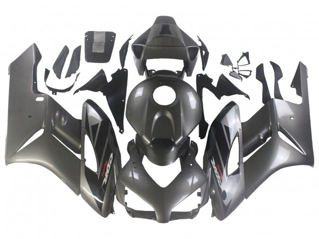 Carenagens Moto Honda CBR1000RR 2004-2005 - Cinzento Brilhante Preto Brilhante