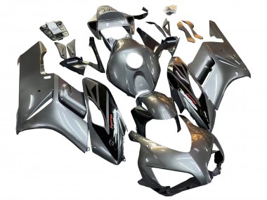 Carenagem Moto Honda CBR1000RR 2004-2005 - Prata Preto Brilhante