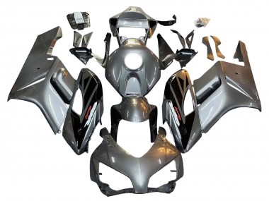Carenagem Moto Honda CBR1000RR 2004-2005 - Prata Preto Brilhante