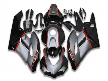 Carenagens Moto Honda CBR1000RR 2004-2005 - Cinzento Vermelho Preto Brilhante
