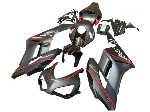 Carenagens Moto Honda CBR1000RR 2004-2005 - Preto Brilhante Cinzento Brilhante Vermelho Listra