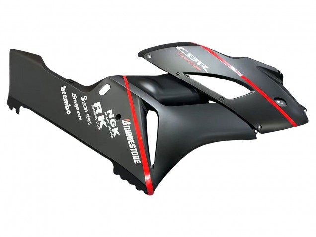 Carenagens Moto Honda CBR1000RR 2004-2005 - Preto Brilhante Cinzento Brilhante Vermelho Listra