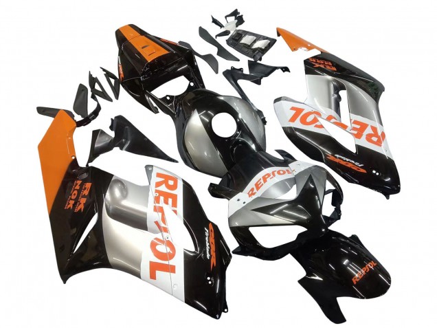 Carenagens Moto Honda CBR1000RR 2004-2005 - Laranja Prata Preto Brilhante Repsol