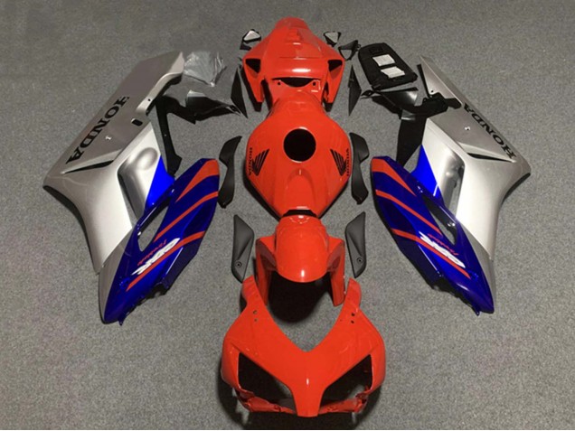 Carenagens Moto Honda CBR1000RR 2004-2005 - Prata Azul Vermelho Listra