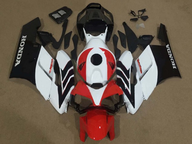 Carenagem Moto Honda CBR1000RR 2004-2005 - Branco Vermelho Preto Fosco