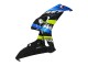 Carenagens Moto Honda CBR1000RR 2006-2007 - Azul Verde Fluorescente Preto Brilhante Tubarão 46