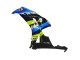 Carenagens Moto Honda CBR1000RR 2006-2007 - Azul Verde Fluorescente Preto Brilhante Tubarão 46