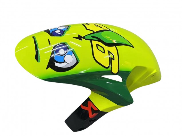 Carenagens Moto Honda CBR1000RR 2006-2007 - Azul Verde Fluorescente Preto Brilhante Tubarão 46