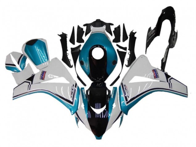 Carenagens Moto Honda CBR1000RR 2008-2011 - Branco Azul Preto Brilhante