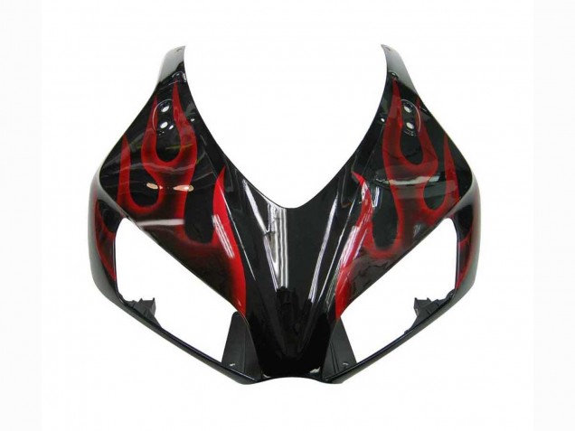 Carenagem Moto Honda CBR1000RR 2006-2007 - Preto Brilhante Vermelho Chama