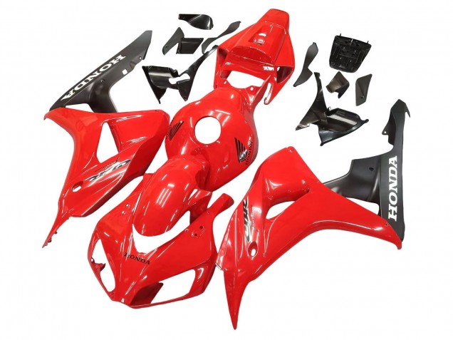 Carenagens Moto Honda CBR1000RR 2006-2007 - Vermelho Preto Fosco
