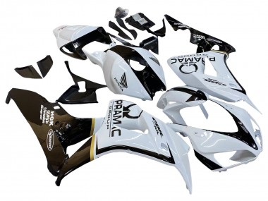 Carenagens Moto Honda CBR1000RR 2006-2007 - Branco Preto Brilhante Pramac