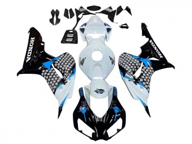 Carenagem Moto Honda CBR1000RR 2006-2007 - Branco Azul Preto Brilhante