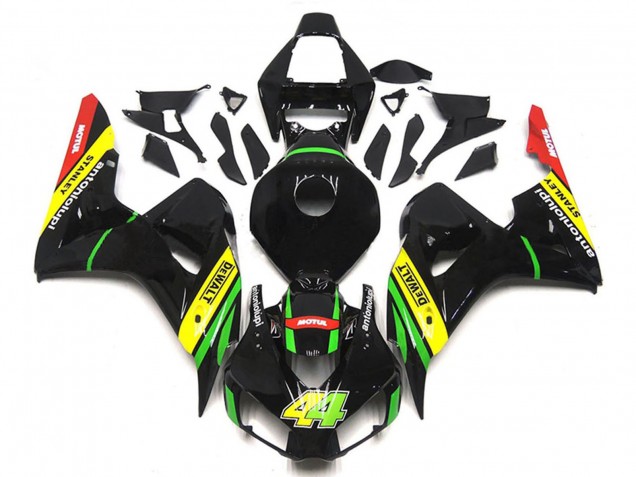 Carenagens Moto Honda CBR1000RR 2006-2007 - Preto Brilhante Amarelo Verde Vermelho Motul 44