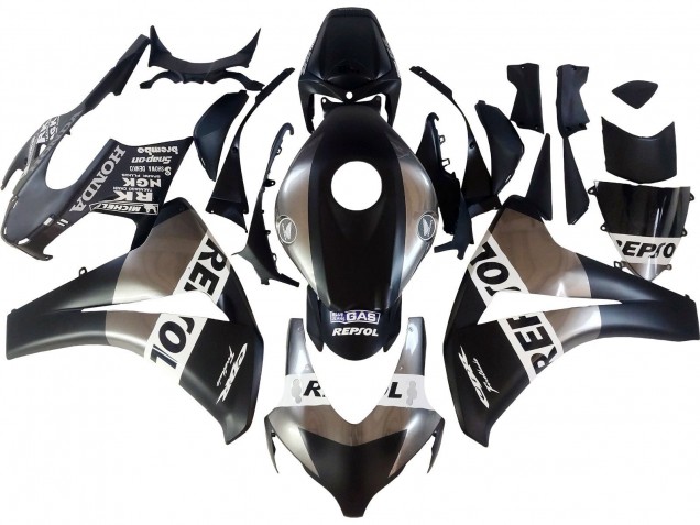 Carenagens Moto Honda CBR1000RR 2008-2011 - Prata Preto Fosco Repsol