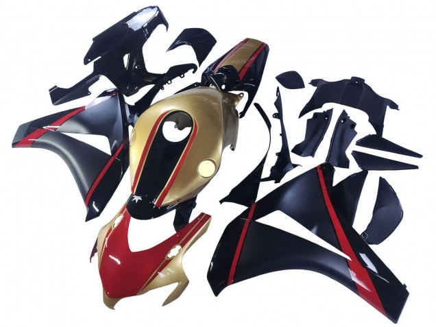 Carenagens Moto Honda CBR1000RR 2008-2011 - Ouro Vermelho Preto Brilhante