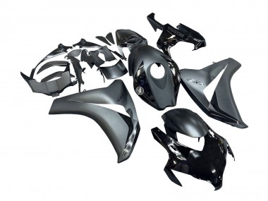 Carenagens Moto Honda CBR1000RR 2008-2011 - Cinzento Preto Brilhante