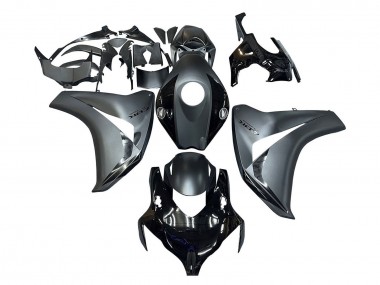 Carenagens Moto Honda CBR1000RR 2008-2011 - Cinzento Preto Brilhante