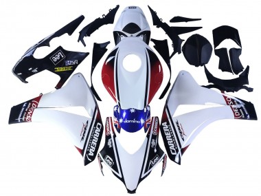 Carenagens Moto Honda CBR1000RR 2008-2011 - Branco Vermelho Azul Preto Star Lee Carrera