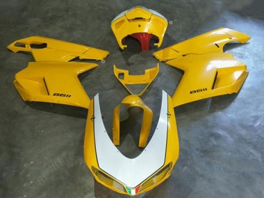 Carenagens Moto Kawasaki EX250 2008-2012 - Branco Amarelo