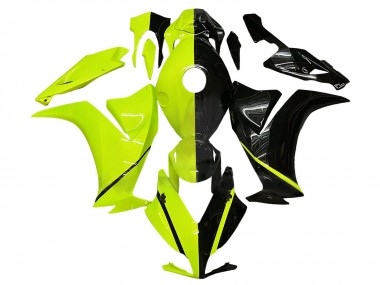 Carenagem Moto Honda CBR1000RR 2012-2016 - Verde Fluorescente Preto Brilhante