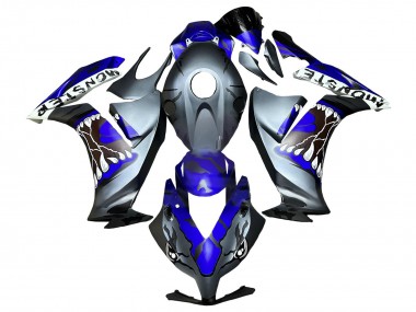 Carenagens Moto Honda CBR1000RR 2012-2016 - Azul Cinzento Preto Fosco Tubarão