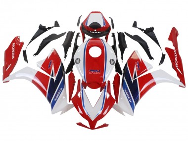 Kits Carenagem Moto Honda CBR1000RR 2012-2016 - Branco Vermelho Azul