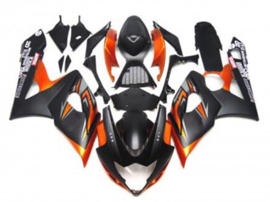 Carenagens Moto Suzuki GSXR 1000 2005-2006 - Preto Brilhante Preto Fosco Preto Laranja