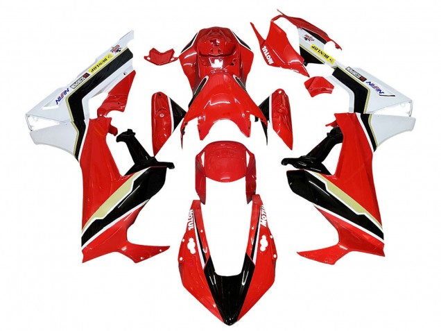 Carenagem Moto Honda CBR1000RR 2017-2023 - Branco Vermelho Preto