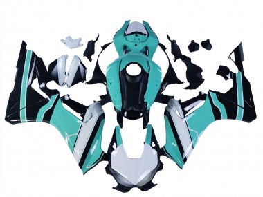 Carenagens Moto Honda CBR1000RR 2017-2023 - Branco Azul Claro Preto Brilhante