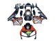 Carenagens Moto Honda CBR600RR 2003-2004 - Preto Fosco Laranja Repsol Rossi 46