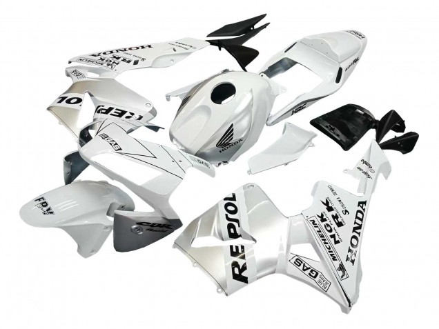 Carenagens Moto Honda CBR600RR 2003-2004 - Branco Prata Preto Repsol