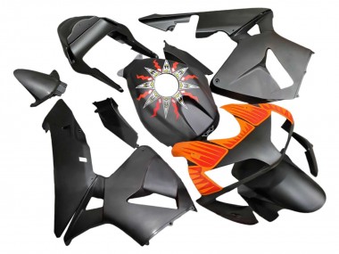 Carenagens Moto Honda CBR600RR 2003-2004 - Preto Fosco Laranja
