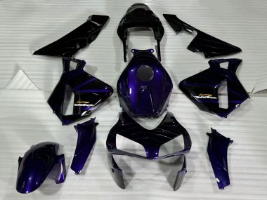 Carenagens Moto Honda CBR600RR 2003-2004 - Azul Escuro Preto Brilhante