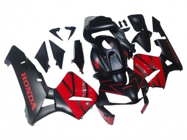 Carenagens Moto Honda CBR600RR 2003-2004 - Vermelho Preto Brilhante Preto Fosco