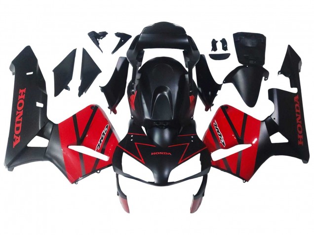 Carenagens Moto Honda CBR600RR 2003-2004 - Vermelho Preto Brilhante Preto Fosco