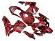 Carenagens Moto Honda CBR600RR 2003-2004 - Preto Vermelho Cinzento Camouflage