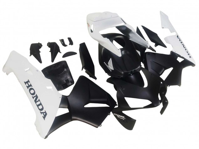 Carenagens Moto Honda CBR600RR 2003-2004 - Branco Preto Fosco