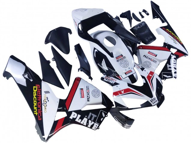 Carenagens Moto Honda CBR600RR 2003-2004 - Branco Vermelho Preto Brilhante DENSO Rimont