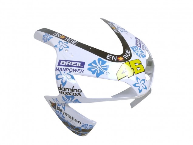 Carenagens Moto Honda CBR600RR 2003-2004 - Branco Azul Vermelho Nastro Azzurro 46