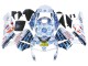 Carenagens Moto Honda CBR600RR 2003-2004 - Branco Azul Vermelho Nastro Azzurro 46