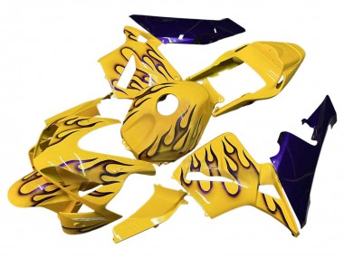 Carenagens Moto Honda CBR600RR 2003-2004 - Amarelo Preto Chama