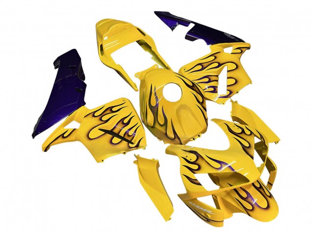 Carenagens Moto Honda CBR600RR 2003-2004 - Amarelo Preto Chama