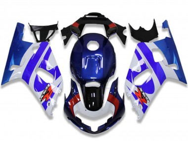 Carenagens Moto Suzuki GSXR 600/750 2001-2003 - Branco Azul Vermelho Preto