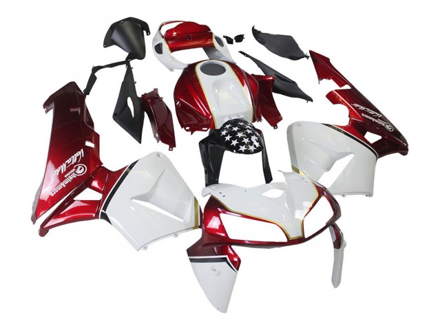 Kits Carenagem Moto Honda CBR600RR 2005-2006 - Vermelho Branco Preto